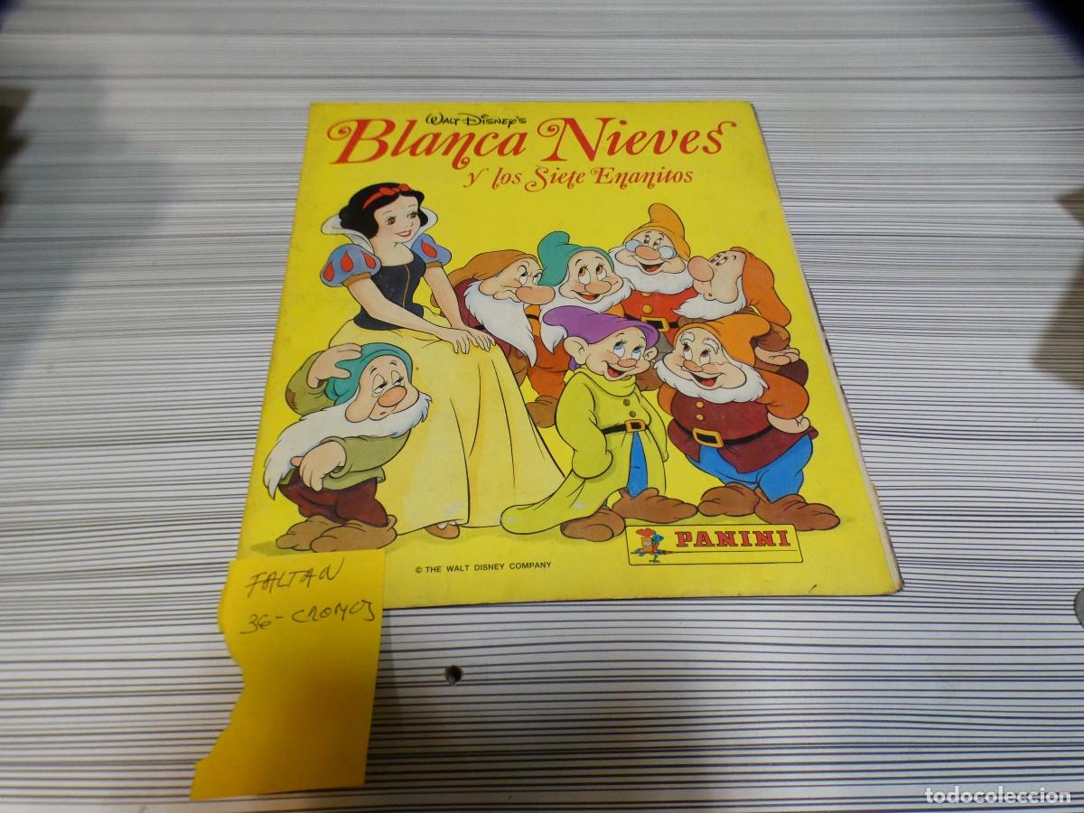 Coleccionismo &Aacute;lbum: ARKANSAS1980 ALBUM CROMOS ESTADO DECENTE BLANCA NIEVES Y LOS SIETE ENANITOS ED PANINI FALTAN 36 CROM