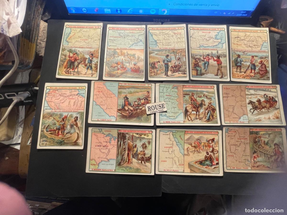 Collectionnisme Album: ANTIGUA COLECCION DE CROMOS - RIOS M&Aacute;S CAUDALOSOS DEL MUNDO COMPLETO 1-12 FABRICA DE CHOCOLATES V.DE