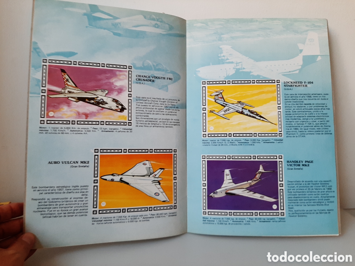 Coleccionismo &aacute;lbum: AVIONES DE COMBATES. 1979. Completo. - Foto 3