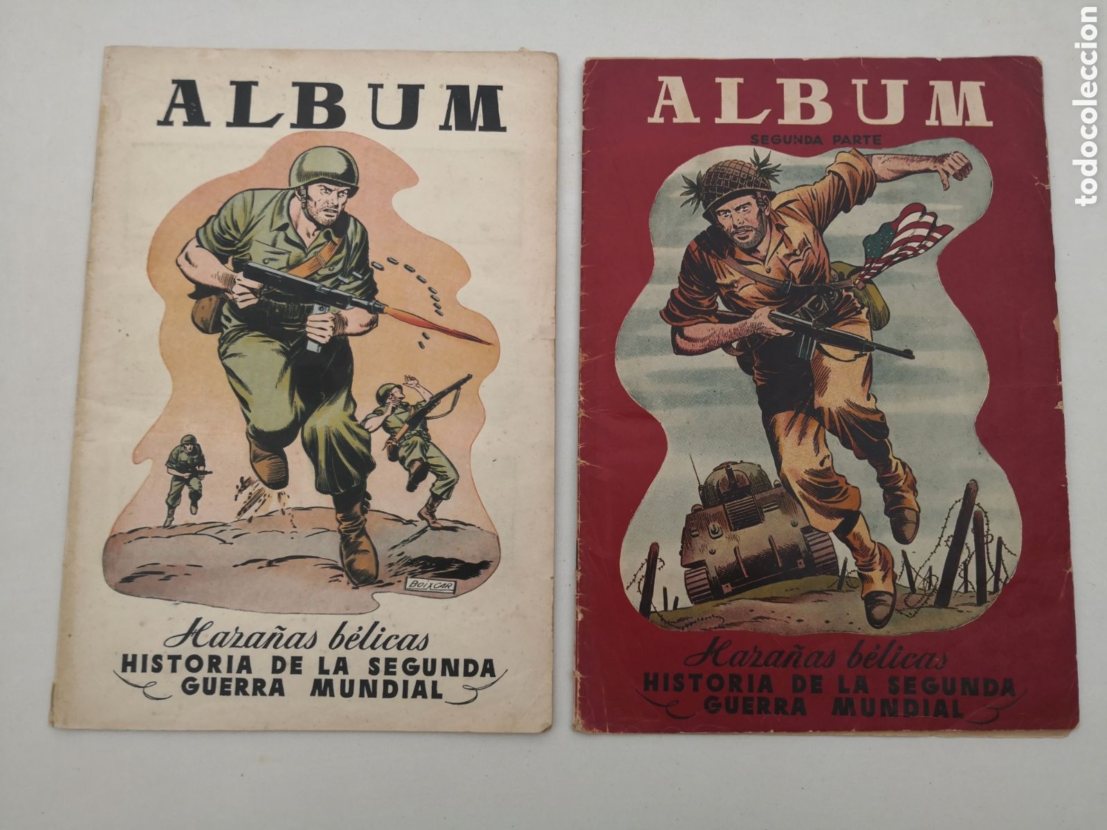 Collezionismo &Aacute;lbum: COMPLETO, ALBUM HAZA&Ntilde;AS B&Eacute;LICAS 1 y 2 PARTE HISTORIA DE LA SEGUNDA GUERRA MUNDIAL. TORAY 1958.