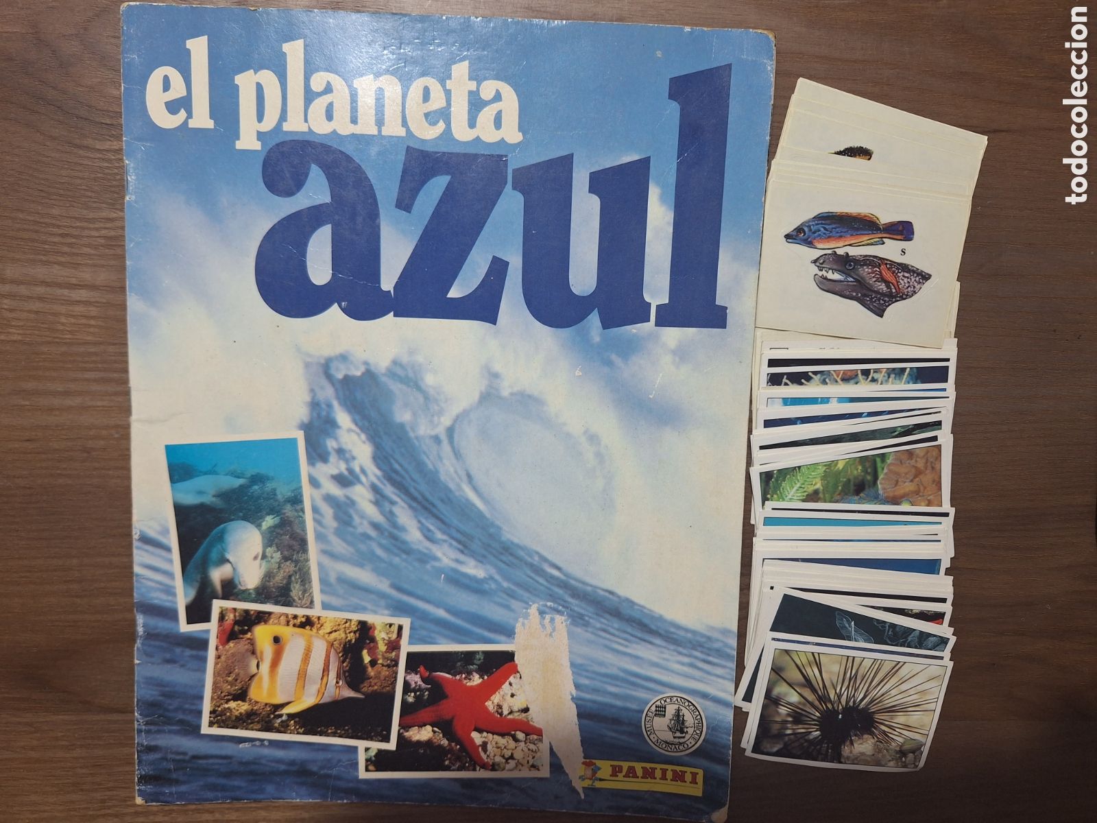 Collezionismo &Aacute;lbum: EL PLANETA AZUL. PARTE DE LOS CROMOS PEGADOS Y PARTE SIN PEGAR