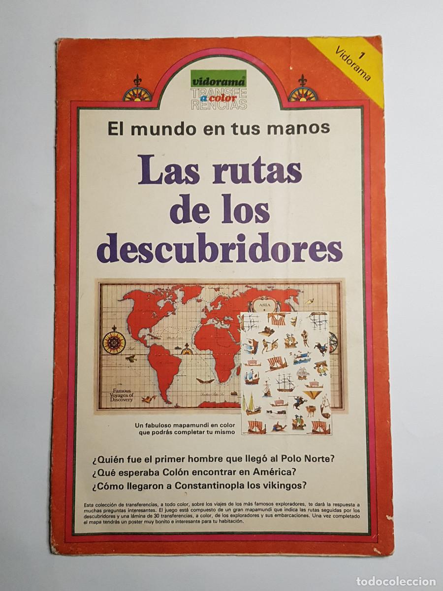 Coleccionismo &Aacute;lbum: CAJA AHORROS BARCELONA - TRANSFERENCIAS A COLOR - EL MUNDO EN TUS MANOS - LAS RUTAS DESCUBRIDORES