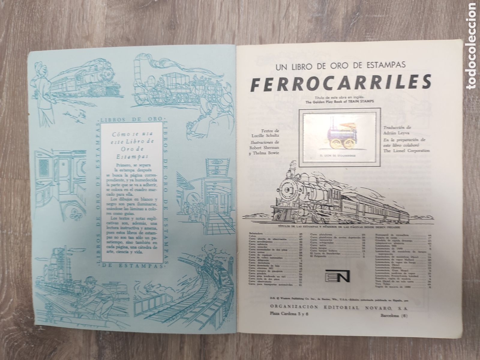 Coleccionismo &aacute;lbum: UN LIBRO DE ORO DE ESTAMPAS DE FERROCARRILES - Foto 2