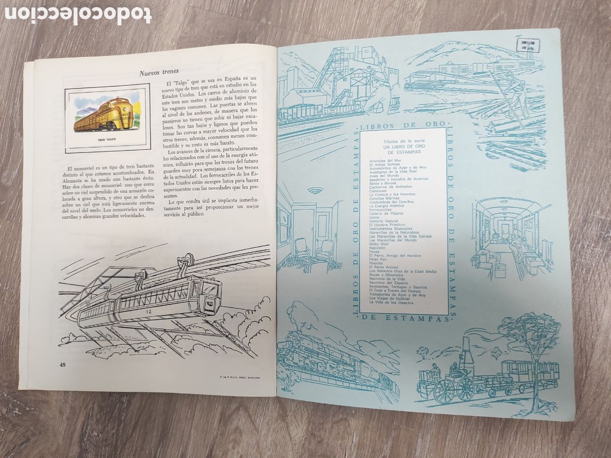 Coleccionismo &aacute;lbum: UN LIBRO DE ORO DE ESTAMPAS DE FERROCARRILES - Foto 4