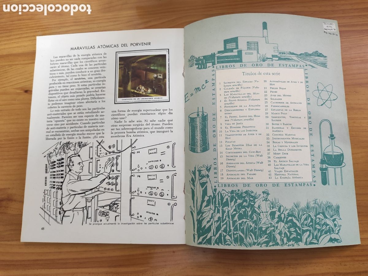 Coleccionismo &aacute;lbum: UN LIBRO DE ORO DE ESTAMPAS LA ENERG&Iacute;A AT&Oacute;MICA - Foto 3