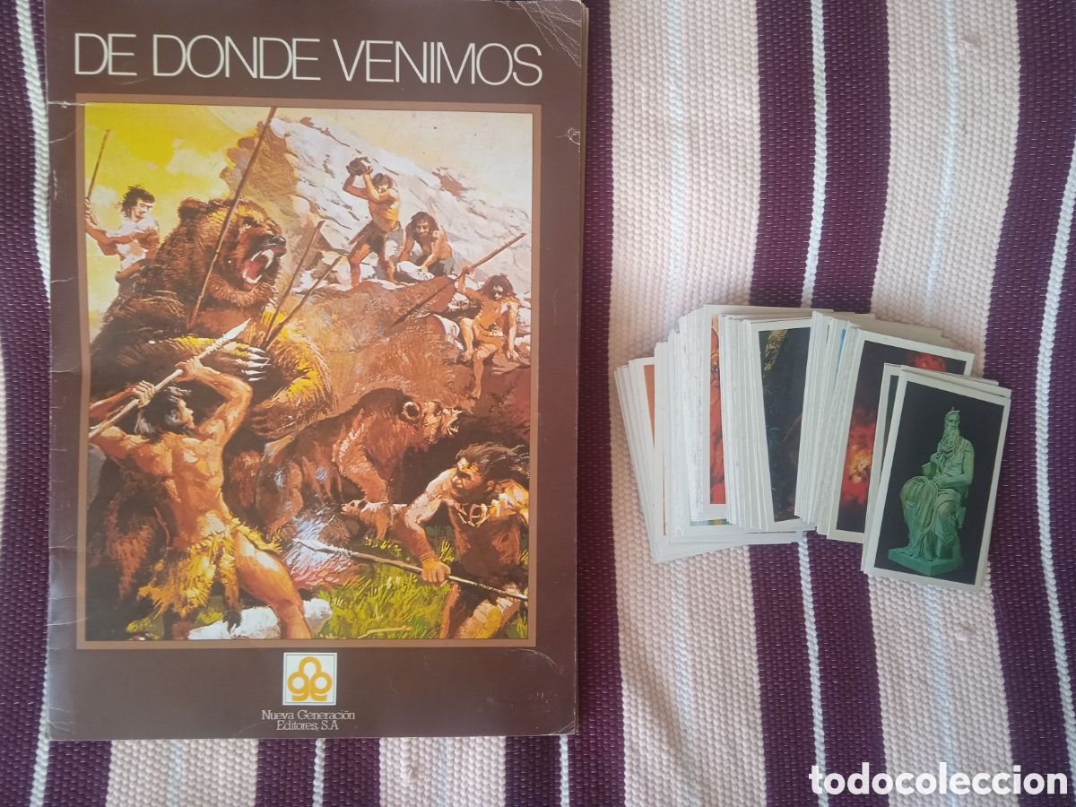 Collectionnisme Album: DE DONDE VENIMOS * COMPLETO, ALBUM Y 100 CROMOS DESPEGADOS