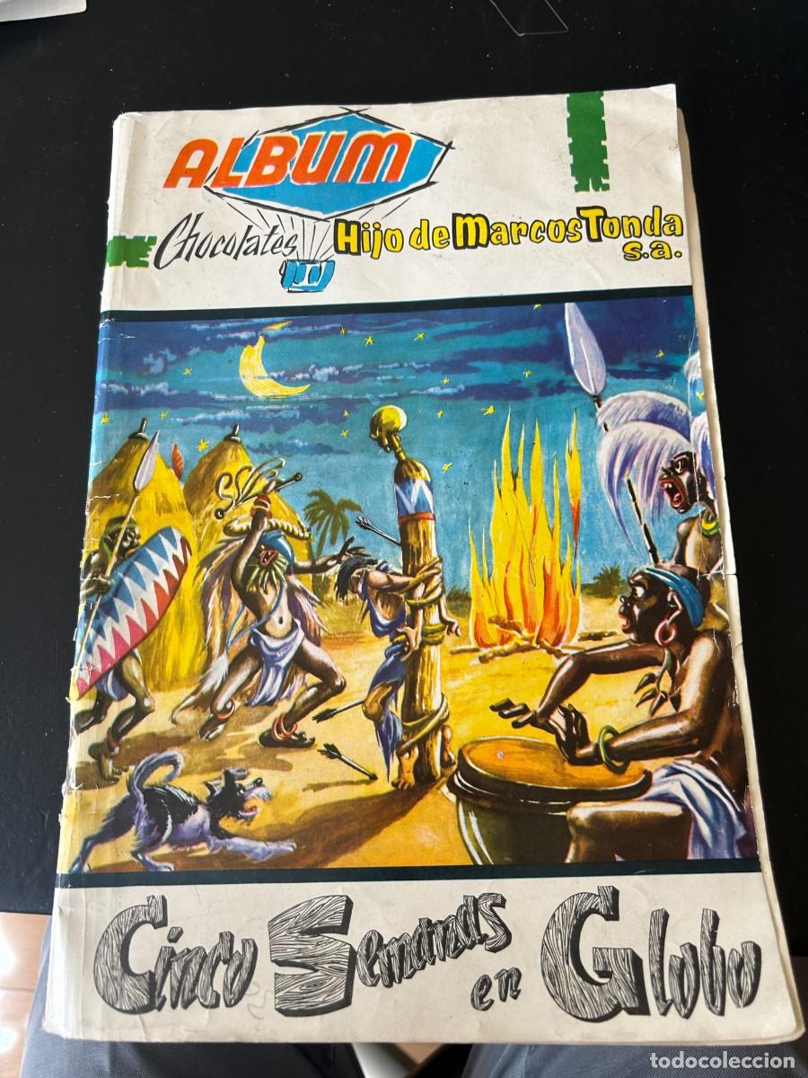 Coleccionismo &Aacute;lbum: CINCO SEMANAS EN GLOBO MUY BUEN ESTADO COMPLETO