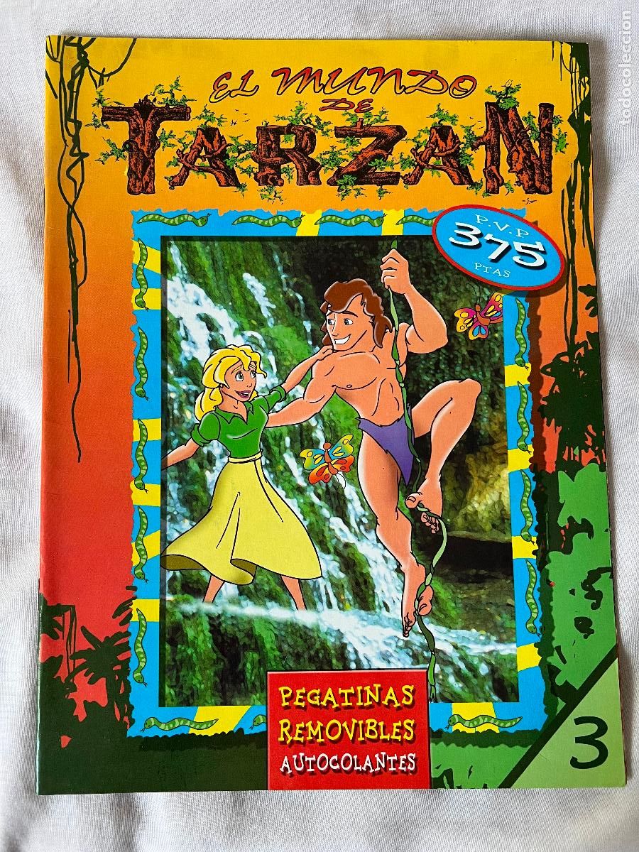 Colecionismo Caderneta: &aacute;lbum de PEGATINAS REMOVIBLES AUTOCOLANTES. EL MUNDO DE TARZAN 3, COMPLETO, NUEVO, VER FOTOS
