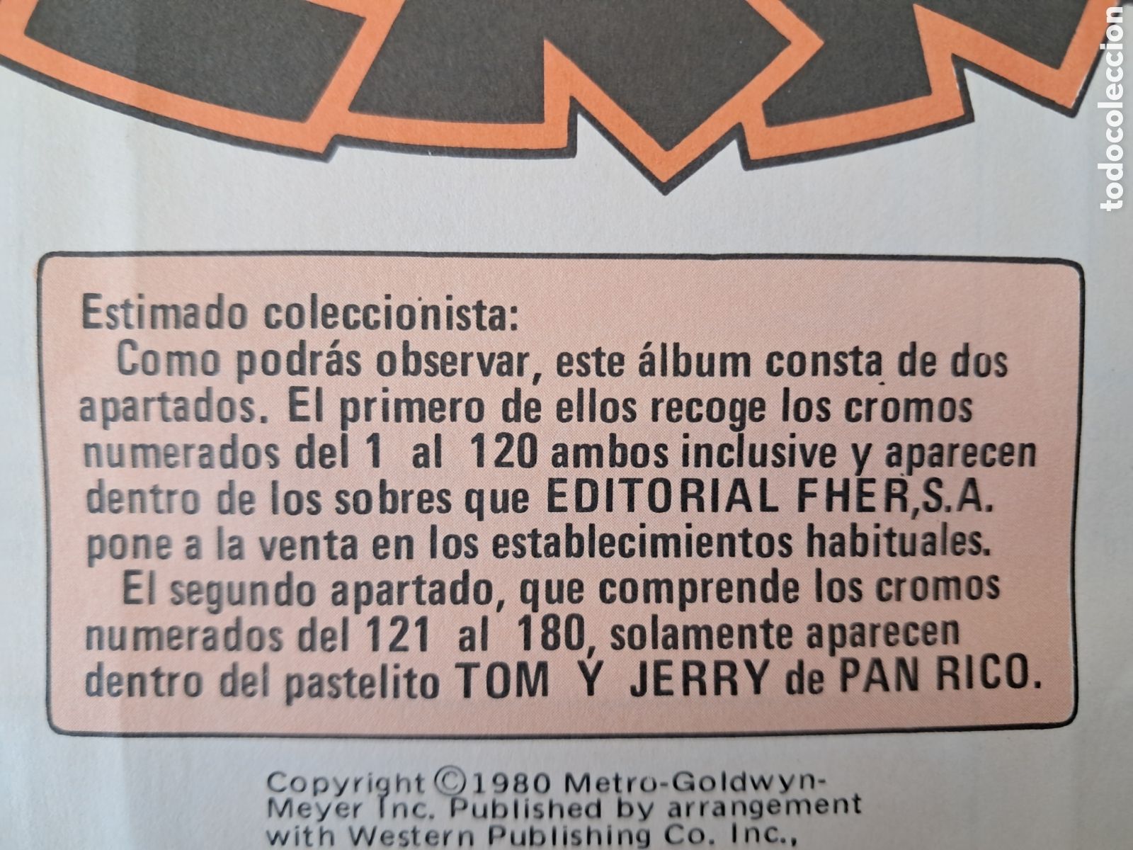 Coleccionismo &aacute;lbum: Album Tom y jerry 1980 - Foto 2