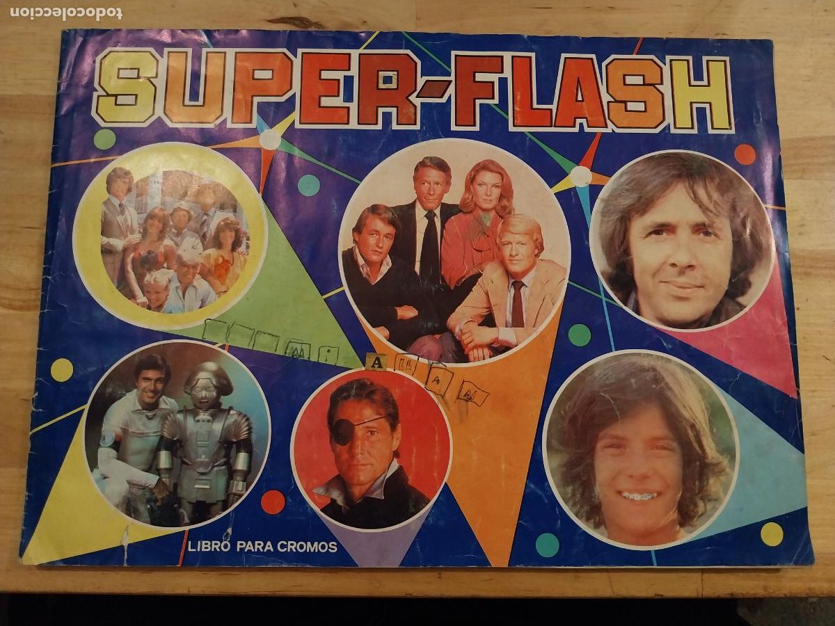 Coleccionismo &Aacute;lbum: SUPER FLASH ALBUM COMPLETO 162 CROMOS SERIES TVE PELICULAS LEER DESCRIPCION