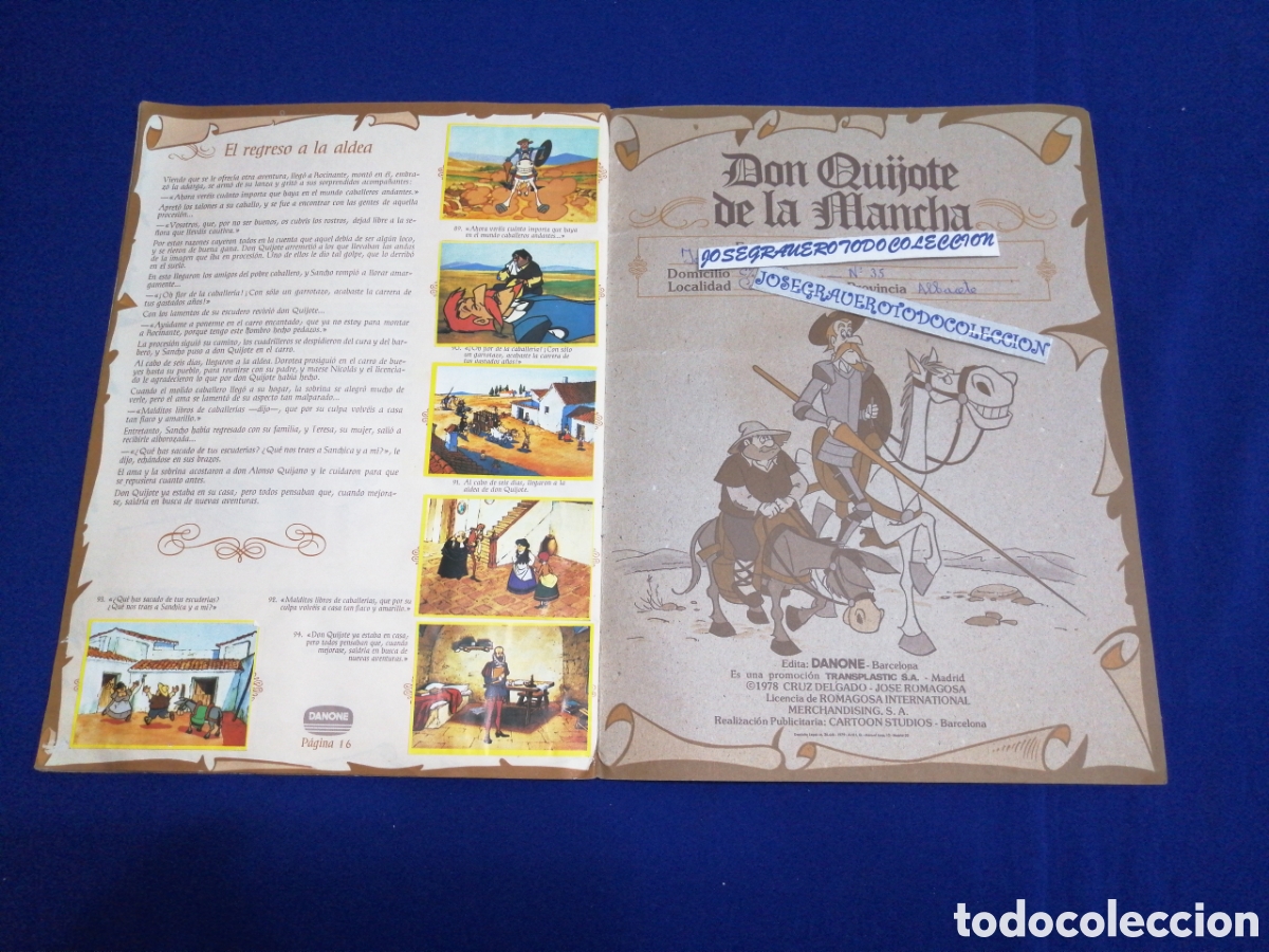 Coleccionismo &aacute;lbum: DON QUIJOTE DE LA MANCHA - DANONE - Foto 13