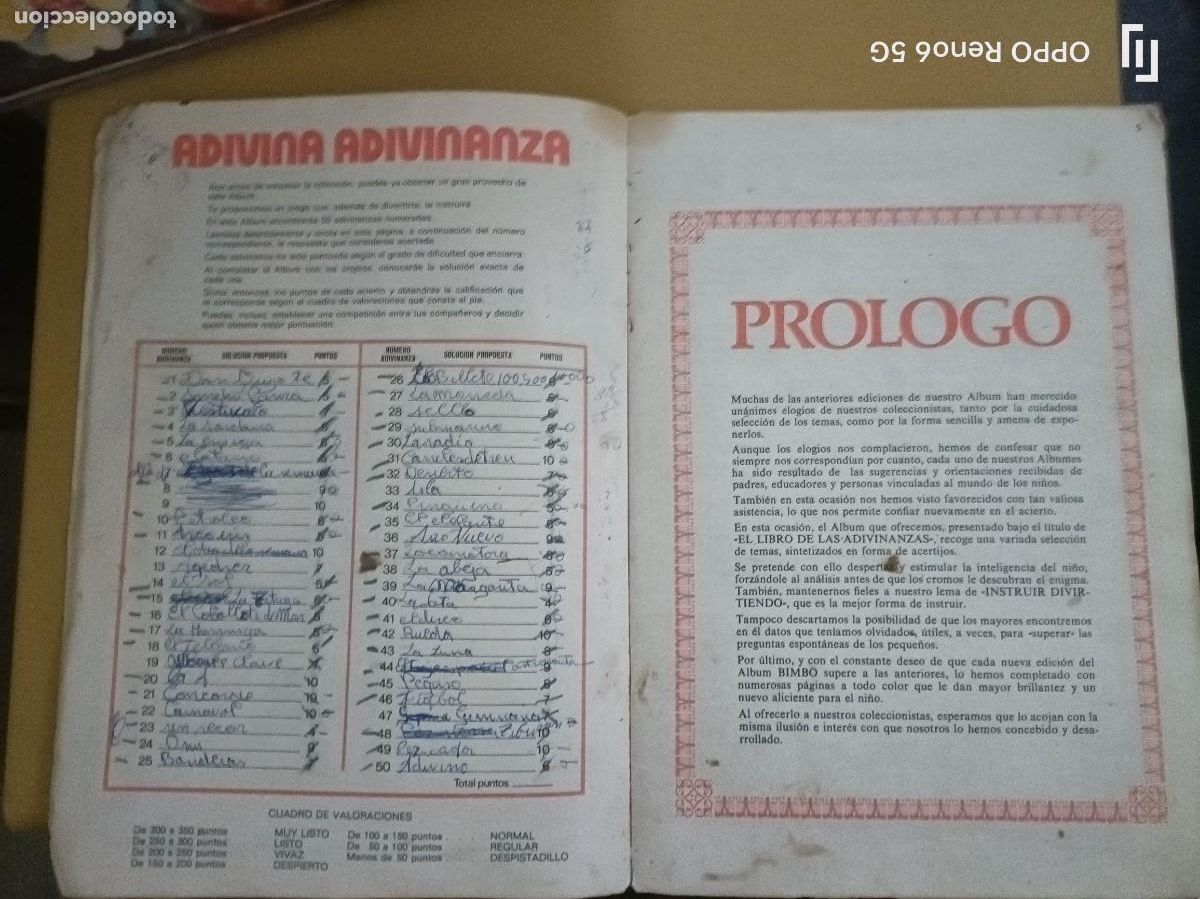 Coleccionismo &aacute;lbum: el libro de las adivinanzas, bimbo - Foto 2