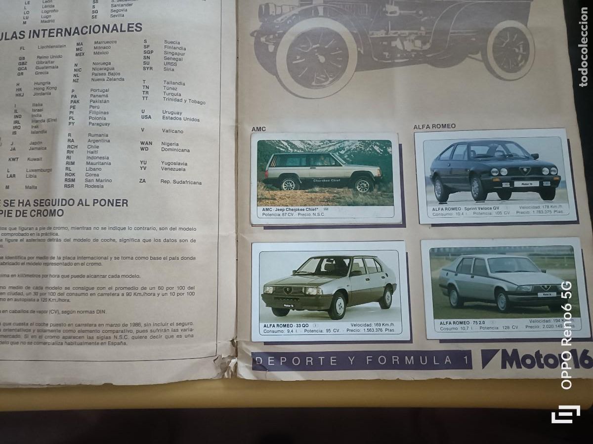 Coleccionismo &aacute;lbum: coches, ediciones unidas 1986 - Foto 2