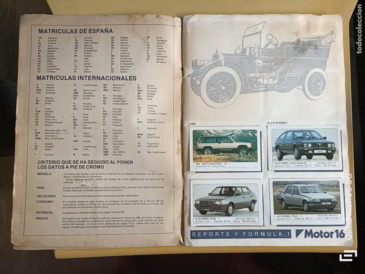 Coleccionismo &aacute;lbum: coches, ediciones unidas 1986 - Foto 2