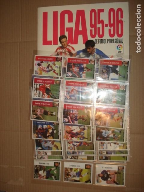 Coleccionismo &aacute;lbum: Liga 95-96, &aacute;lbum completo, con 141 cromos dobles, muy buen estado. 554 cromos