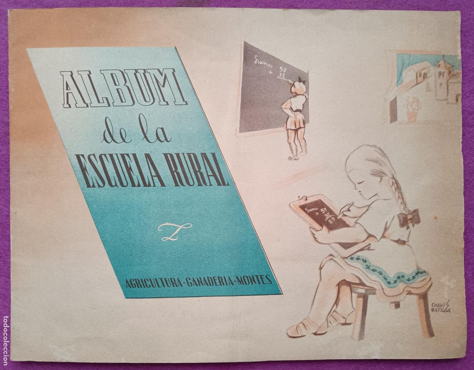Sammeln Sammelalbum: ALBUM CROMOS DE LA ESCUELA RURAL AGRICULTURA GANADERIA MONTES MINISTERIO DE AGRICULTURA COMPLETO
