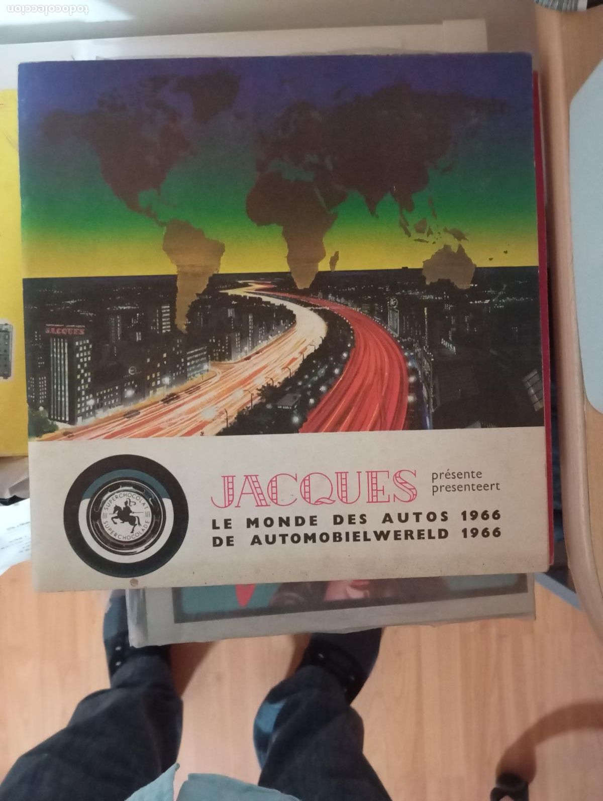 Coleccionismo &Aacute;lbum: Album cromos completo 1966 coches automoviles chocolate Jacques