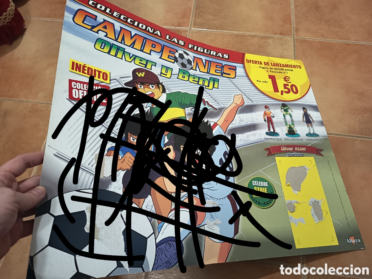 Coleccionismo &Aacute;lbum: Cart&oacute;n bl&iacute;ster colecci&oacute;n cromos figuras Oliver y Benji