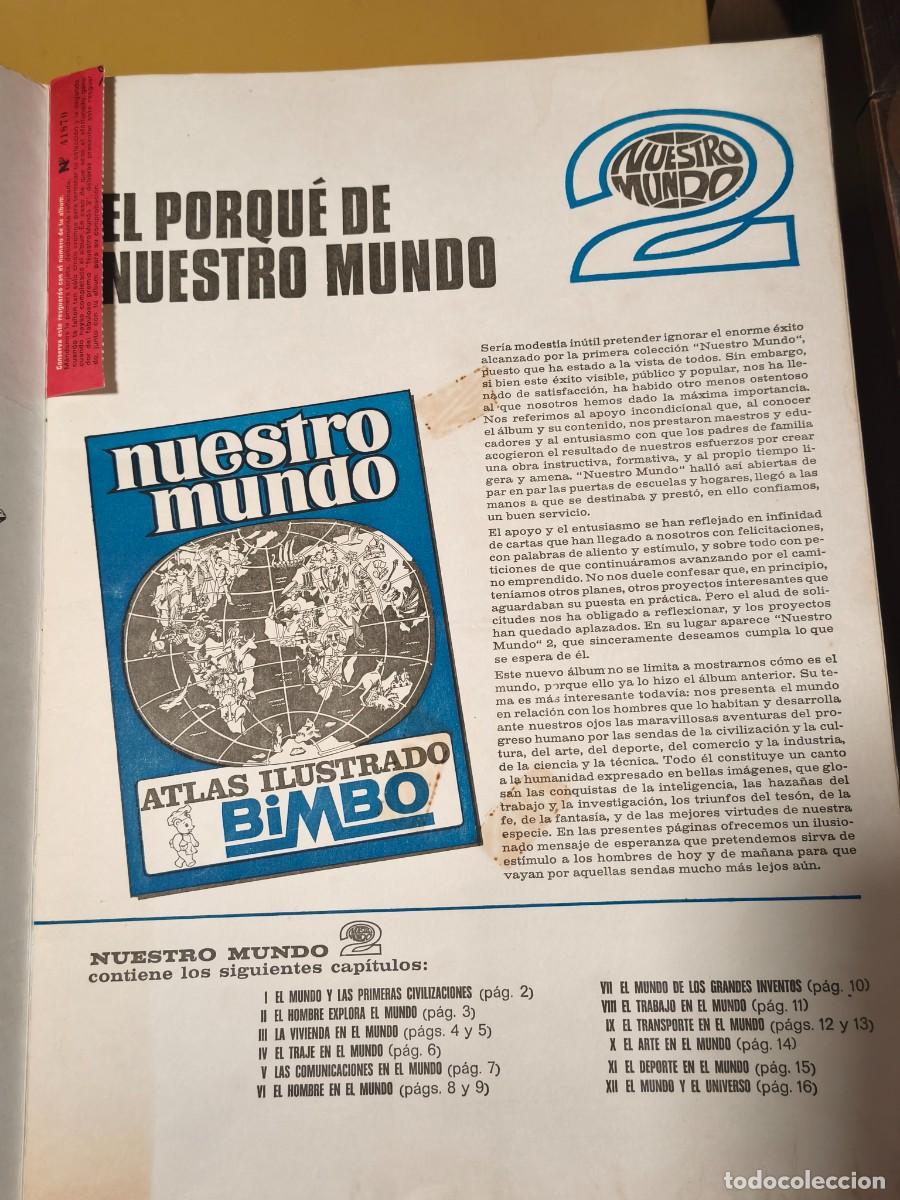 Coleccionismo &aacute;lbum: nuestro mundo 2, bimbo - Foto 2