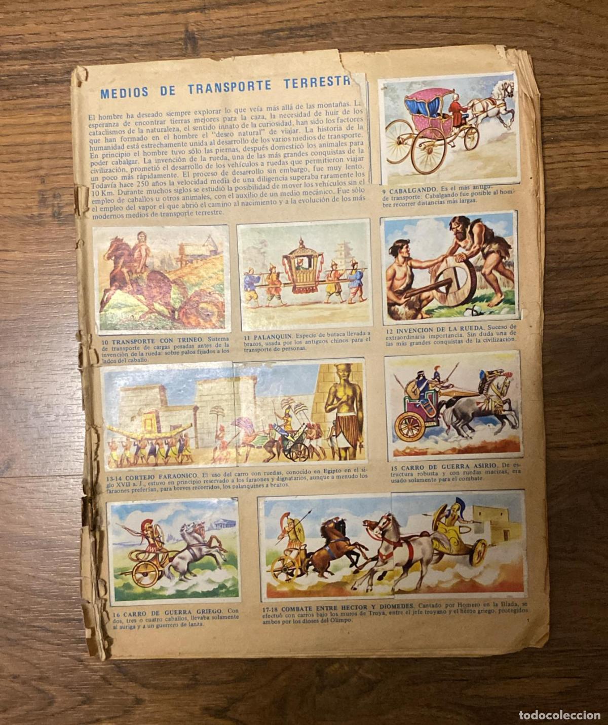 Coleccionismo &Aacute;lbum: &Aacute;lbum sin portadas. Medios de transporte terrestre, medios de transportes mar&iacute;timo y medio de transp