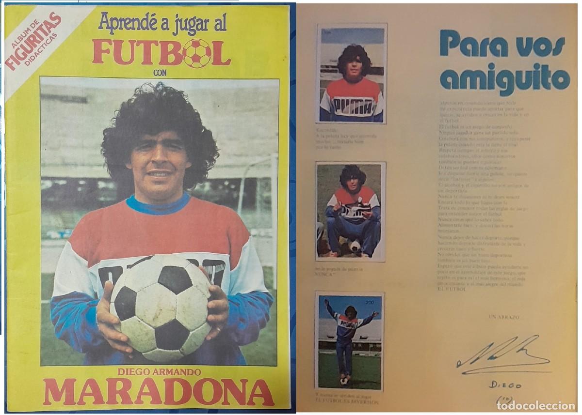 Coleccionismo &Aacute;lbum: &Aacute;lbum Maradona &rdquo;Aprende a jugar al f&uacute;tbol&rdquo;