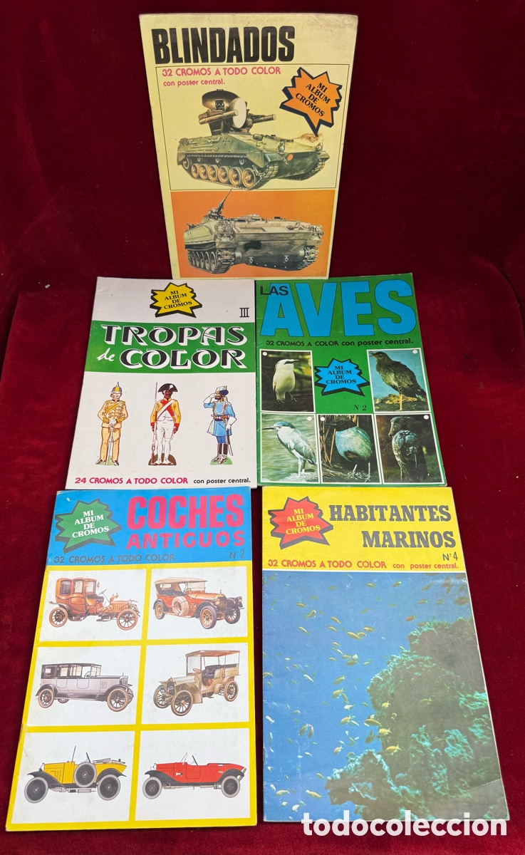 Colecionismo Caderneta: Lote de 5 antiguos albumes de cromos completos!