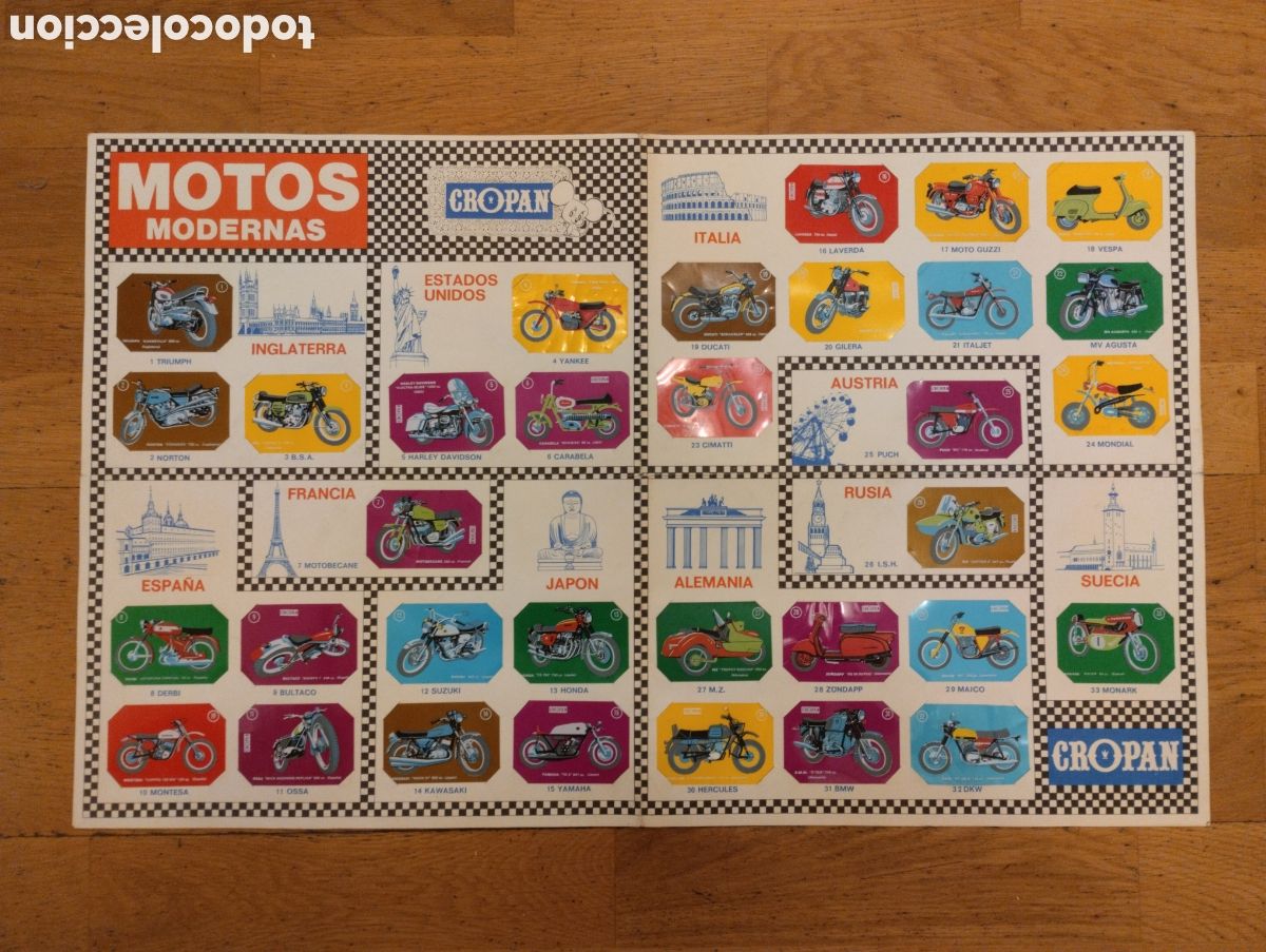 Coleccionismo &Aacute;lbum: Album antiguo Cropan Motos Modernas