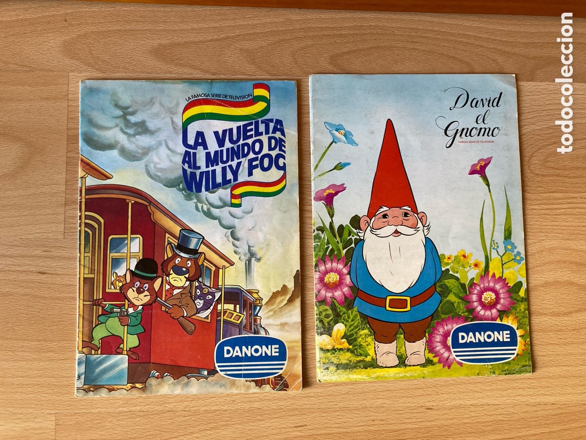 Coleccionismo &Aacute;lbum: LOTE 2 &Aacute;LBUMES CROMO DANONE WILLY FOG Y DAVID EL GNOMO