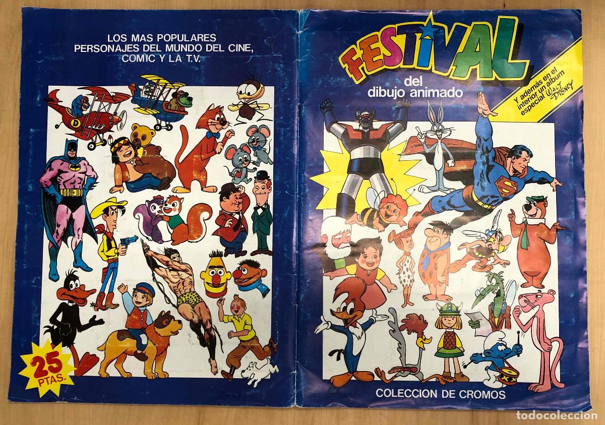 Coleccionismo &Aacute;lbum: ALBUM CROMOS FESTIVAL DEL DIBUJO ANIMADO. CON EL ALBUM INTERIOR DE WALT DISNEY. COMPLETO