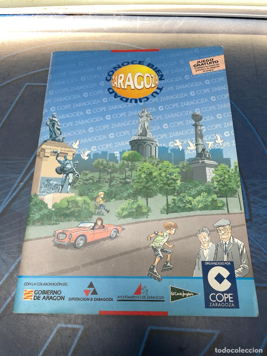 Coleccionismo &Aacute;lbum: &Aacute;lbum de cromos conoce bien tu ciudad. Zaragoza. Cope Zaragoza. Completo. 1996.