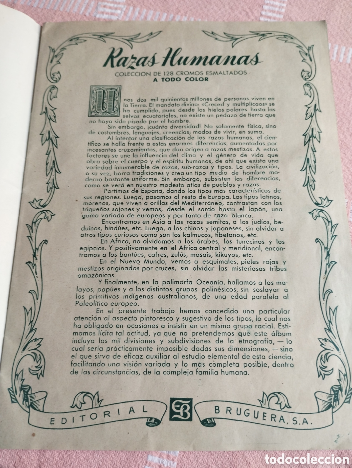 Coleccionismo &aacute;lbum: &Aacute;lbum de cromos Razas humanas impecable - Foto 3