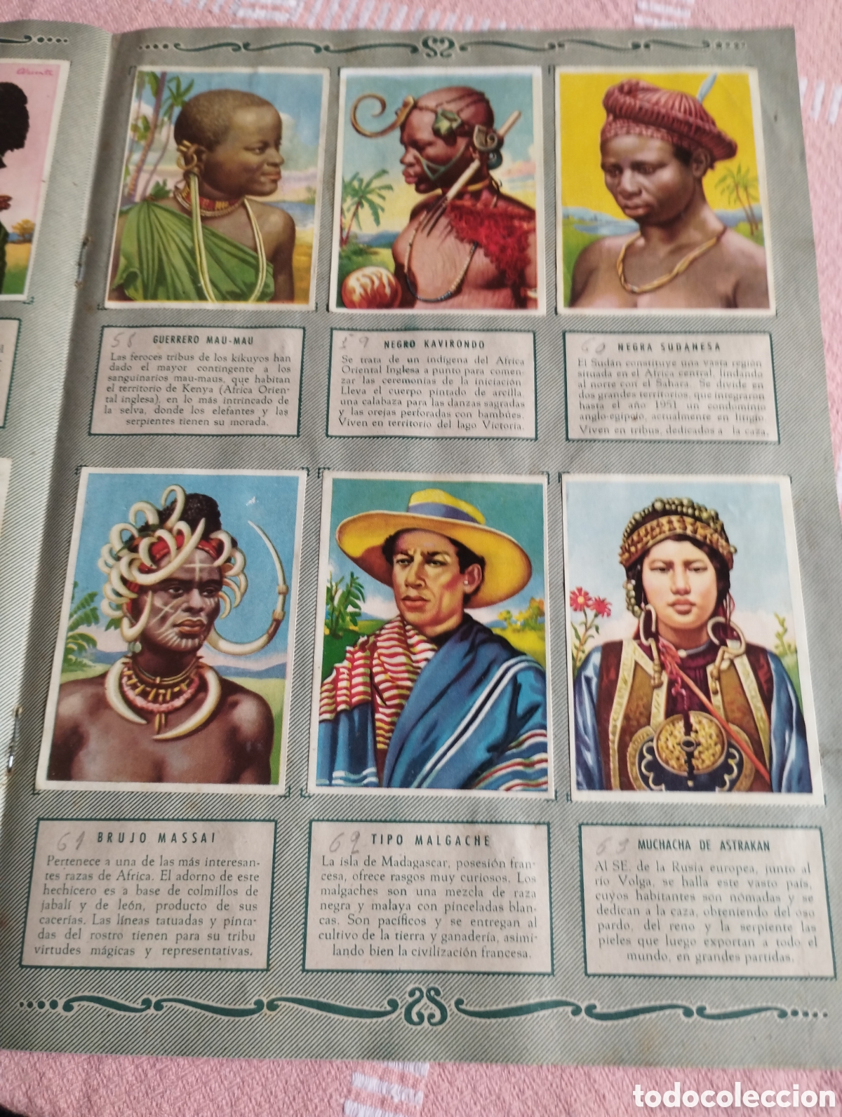 Coleccionismo &aacute;lbum: &Aacute;lbum de cromos Razas humanas impecable - Foto 5