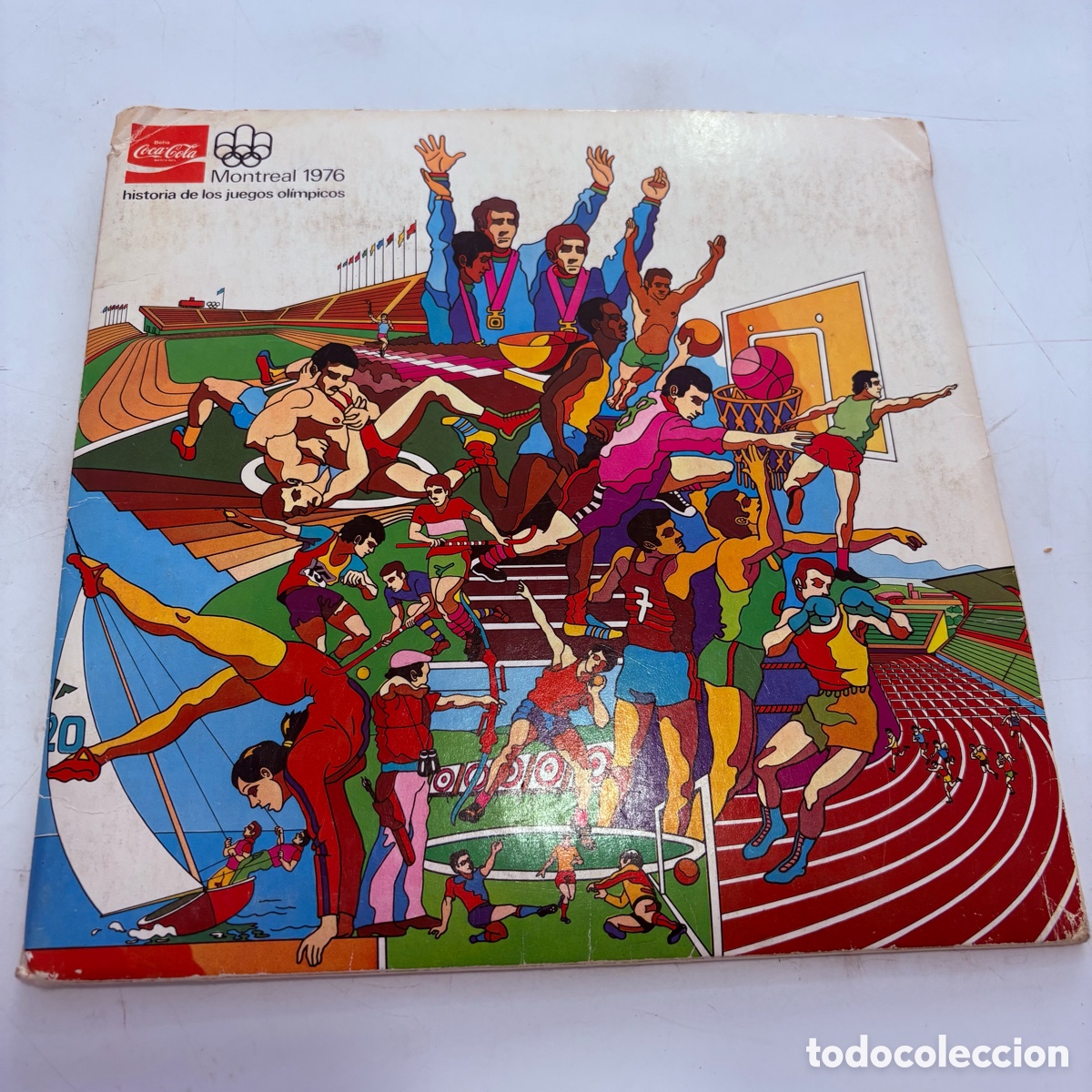Coleccionismo &Aacute;lbum: &Aacute;lbum Coca-Cola Montreal 1976 completo con visorama historia de los Juegos Ol&iacute;mpicos tapon botella