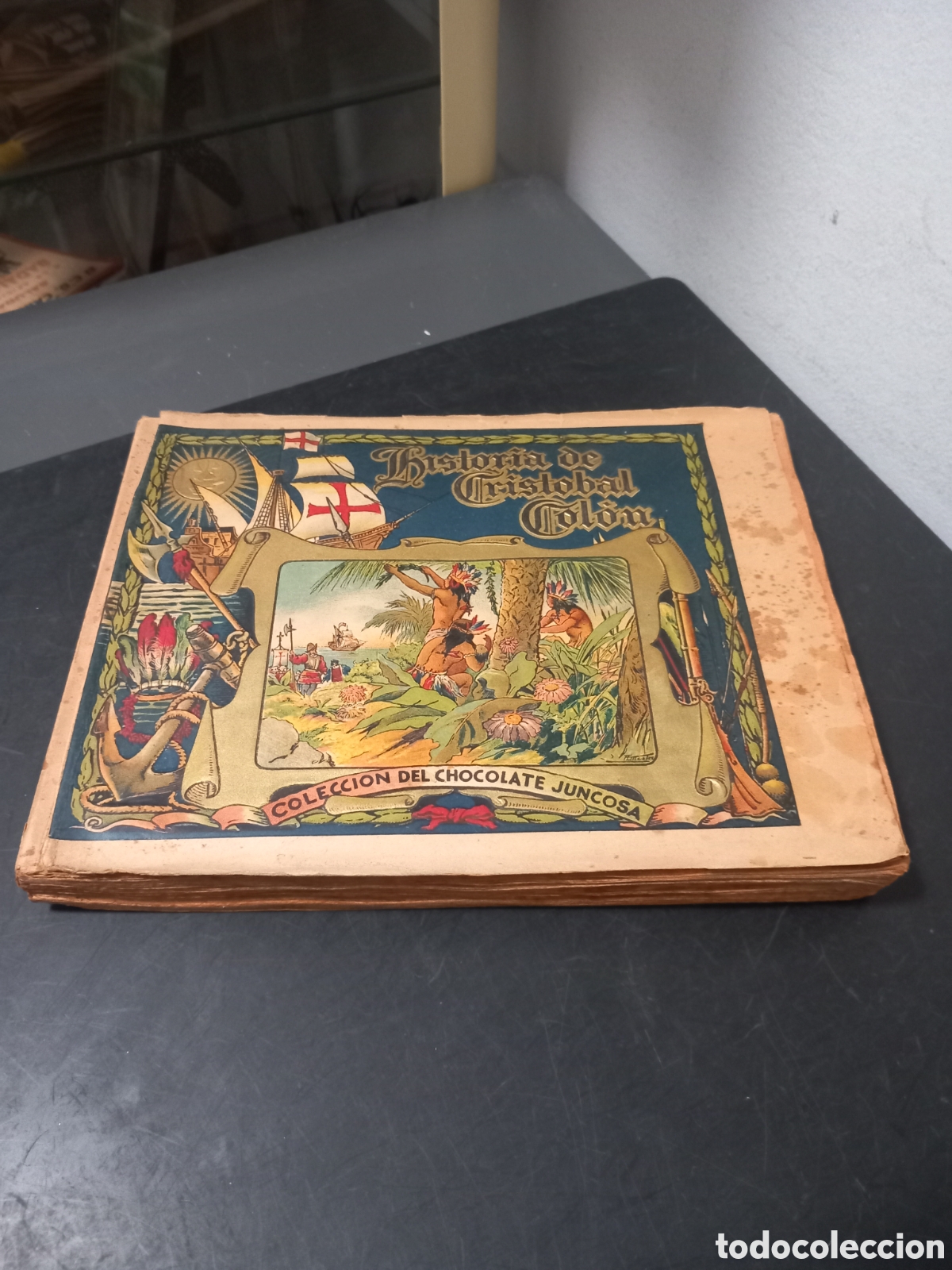 Coleccionismo &Aacute;lbum: ANTIGUO ALBUM CROMOS HISTORIA DE CRISTOBAL COLON CHOCOLATES JUNCOSA COMPLETO A&Ntilde;O 1934