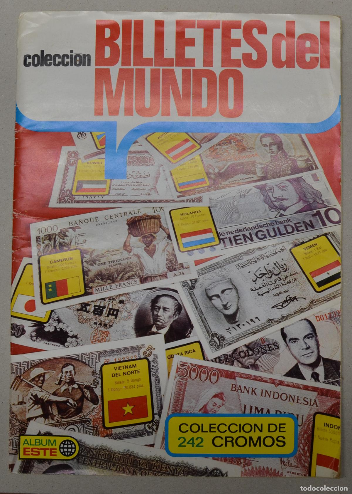 Coleccionismo &Aacute;lbum: COLECCION BILLETE DEL MUNDO COMPLETO - &Aacute;LBUM de 242 CROMOS - ALBUM ESTE - Lote 0002