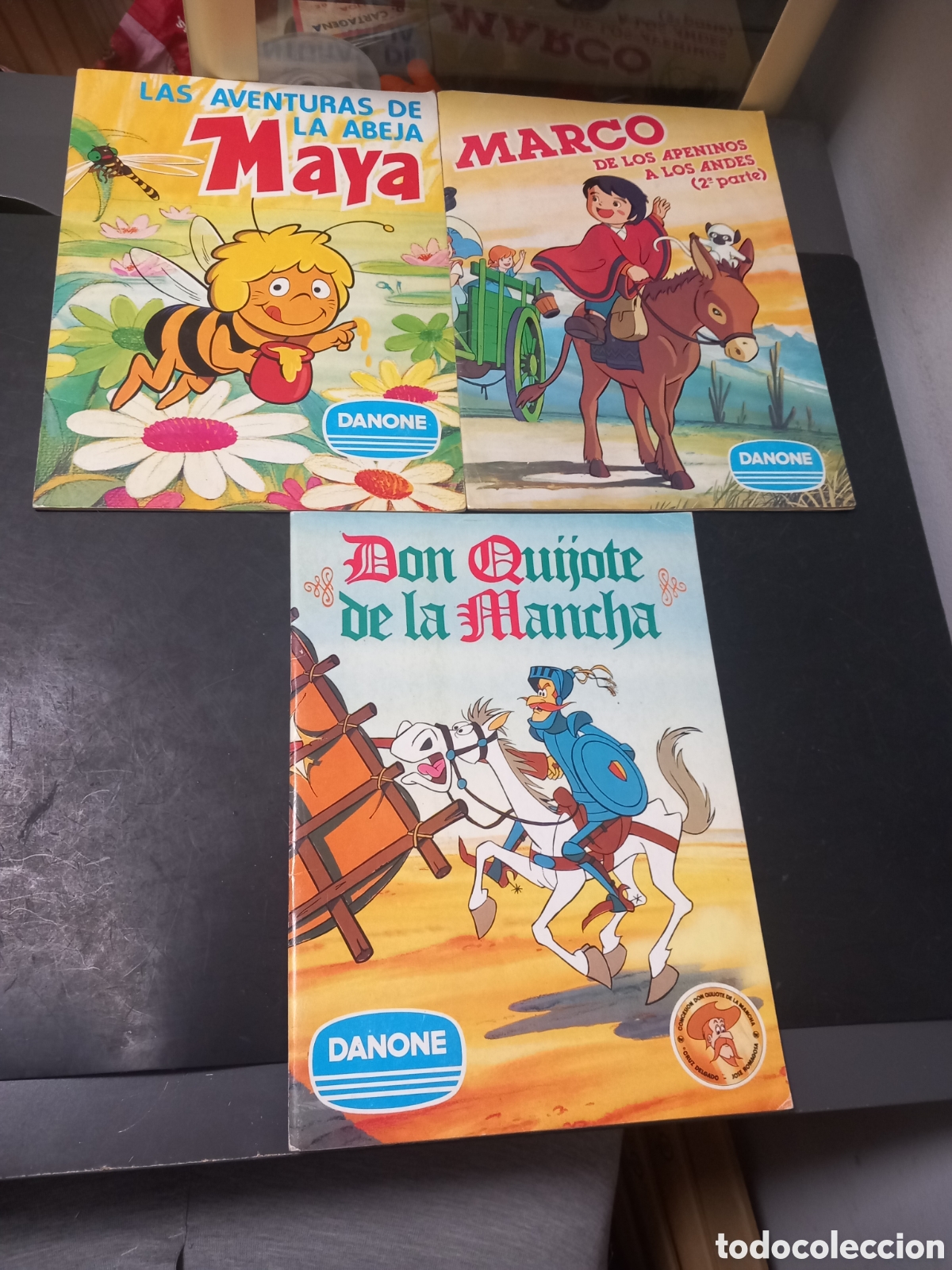 Coleccionismo &Aacute;lbum: DANONE LA BAEJA MAYA MARCO QUIJOTE DE LA MANCHA COMPLETOS ALBUM GRAN ESTADO LOTE DE 3