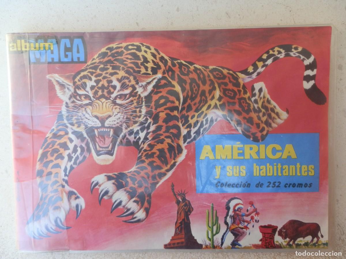 Coleccionismo &Aacute;lbum: ALBUM MAGA AMERICA Y SUS HABITANTES. COMPLETO. 252 CROMOS.