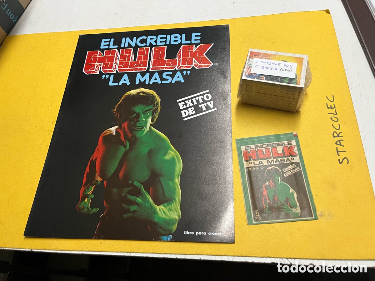 Coleccionismo &Aacute;lbum: &Aacute;lbum nuevo m&aacute;s cromos sin pegar m&aacute;s sobre sin abrir EL INCRE&Iacute;BLE HULK FHER