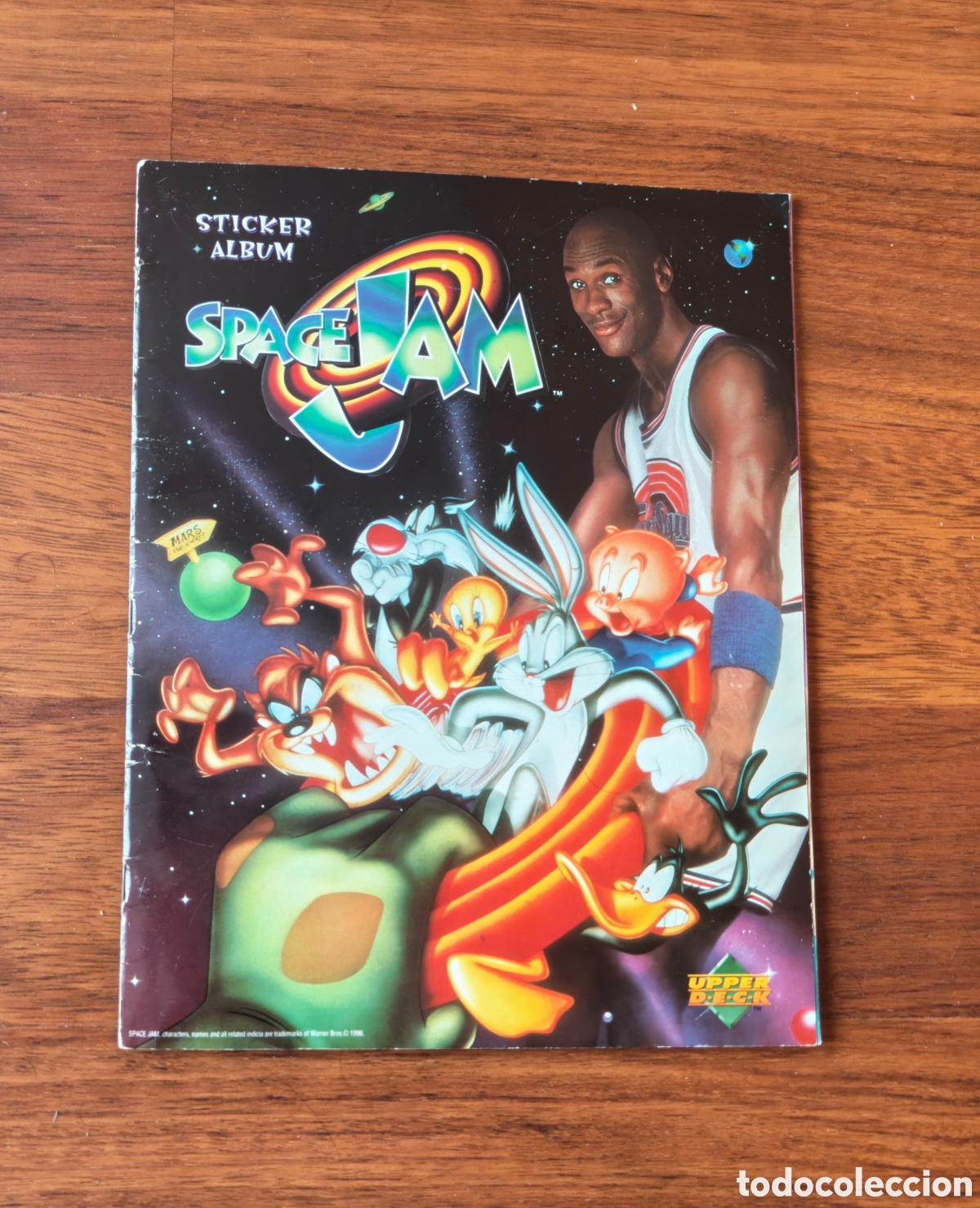 Coleccionismo &Aacute;lbum: &Aacute;lbum de cromos Space Jam completo. Michael Jordan. Poster central completo.