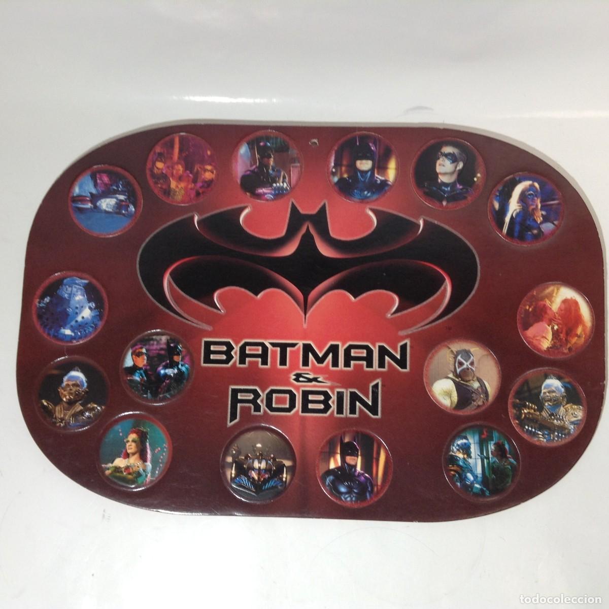 Coleccionismo &Aacute;lbum: TAZOS &Aacute;LBUM CROMOS - BATMAN & ROBIN COMPLETO - PROMOCI&Oacute;N CEREALES KELLOGG SUPERH&Eacute;ROES DC C&Oacute;MICS CINE