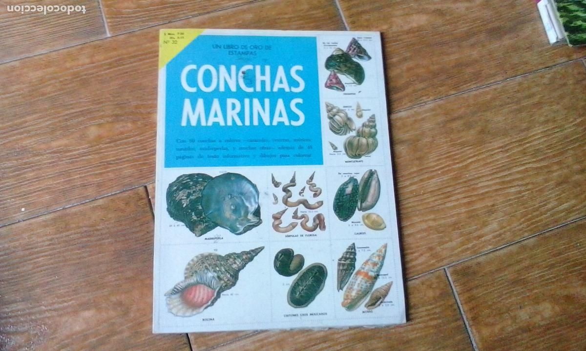 Coleccionismo &Aacute;lbum: &Aacute;LBUM COMPLETO N&deg; 32 - CONCHAS MARINAS . NOVARO - LIBRO DE ORO DE ESTAMPA