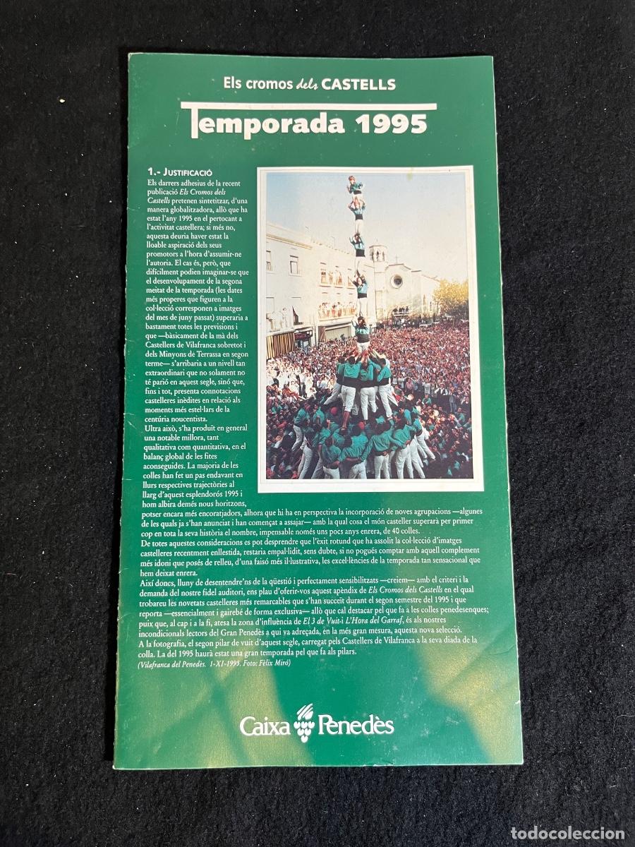 Collezionismo &Aacute;lbum: &Aacute;lbum Catalogo castells Vilafranca 1995 Caixa Pened&egrave;s Els cromos dels Castells castellera vintage