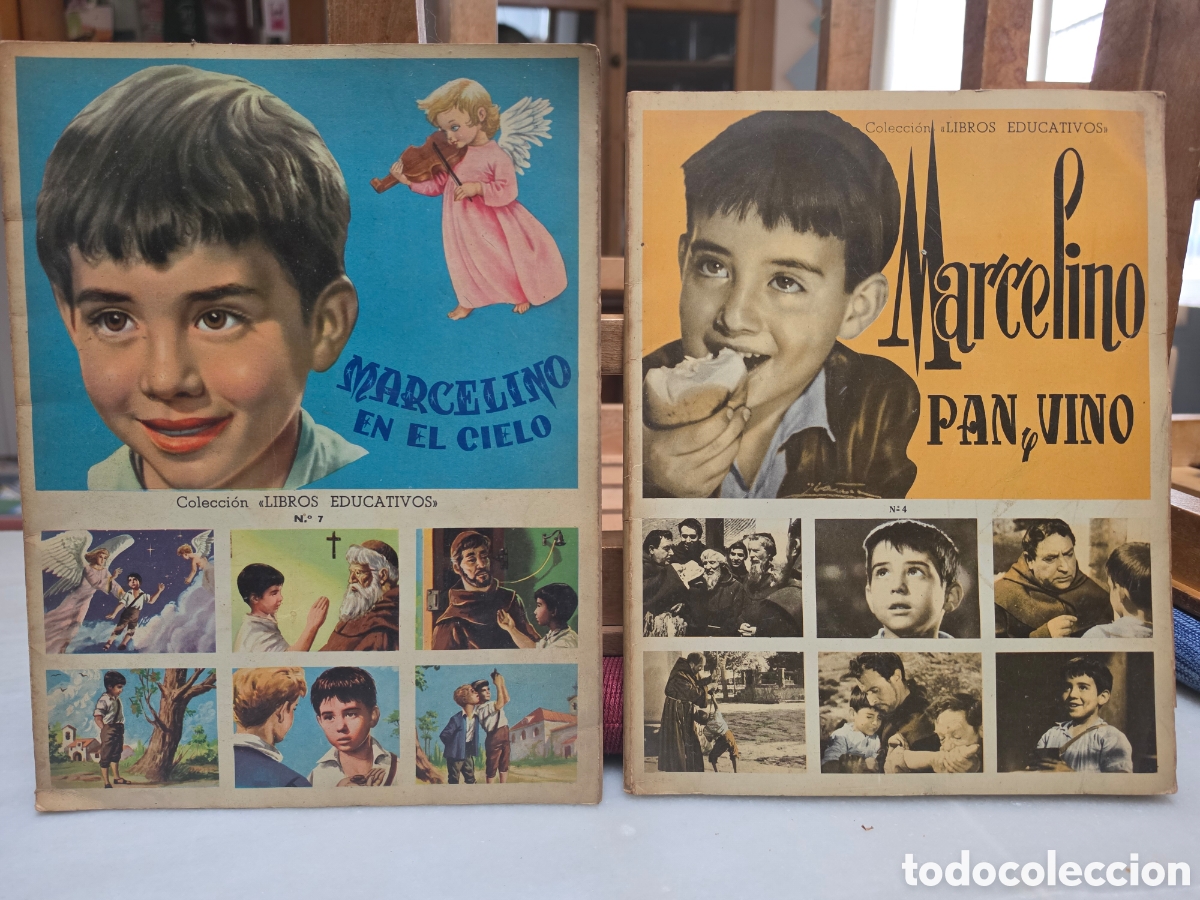 Coleccionismo &Aacute;lbum: MARCELINO PAN Y VINO. MARCELINO EN EL CIELO. 2 ALBUNES DE CROMOS. N&deg; 4 Y 7. COMPLETOS.