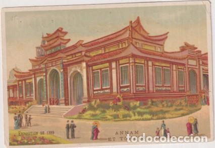 Coleccionismo &Aacute;lbum: &rdquo;Cromo-Postal (11x7,5 cm) Francesa. Exposici&oacute;n 1889. Annam et Tonkin. &rdquo;&rdquo;Au Pal&aacute;is Hindou&rdquo;&rdquo; J. Ligout