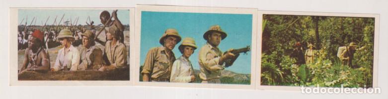 Coleccionismo &Aacute;lbum: Retorno a las Minas del Rey Salom&oacute;n. Ru&iacute;z Romero 1964. Lote de 3 cromos nuevos y sin pegar: 116, 118