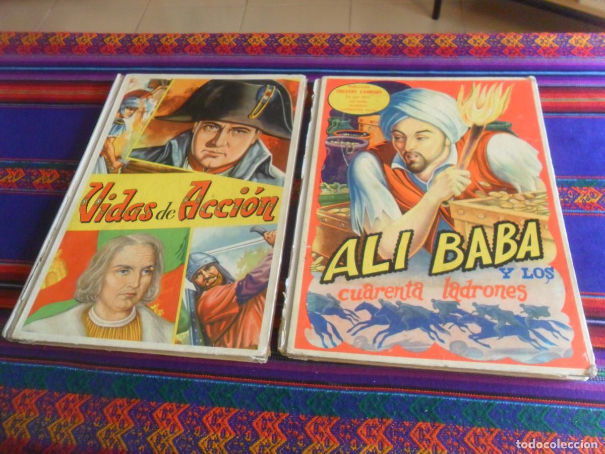 Coleccionismo &Aacute;lbum: FHER VIDAS DE ACCI&Oacute;N GRANDES LIBROS DID&Aacute;CTICOS 3 Y CUENTOS FAMOSOS ALI BABA ALADINO CAPERUCITA ROJA
