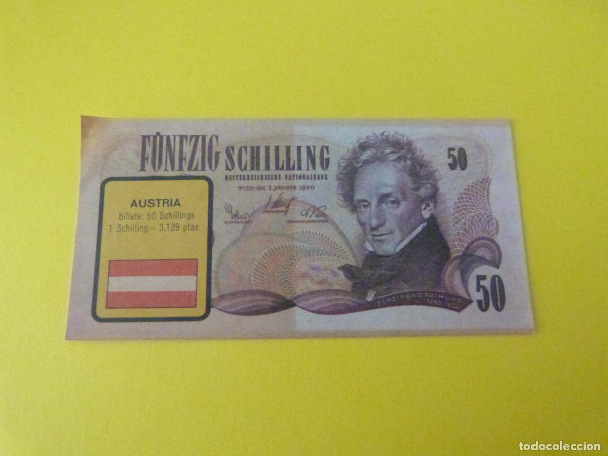 Coleccionismo &Aacute;lbum: CROMO AUSTRIA DESPEGADO N&ordm; 23 A&Ntilde;O 1974 ALBUM BILLETES DEL MUNDO ESTE