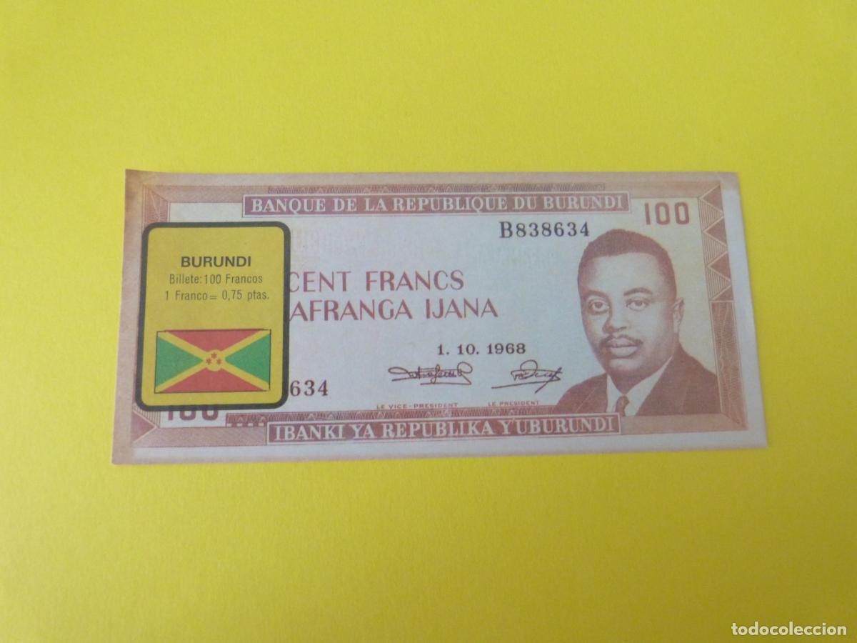 Coleccionismo &Aacute;lbum: CROMO BURUNDI DESPEGADO N&ordm; 40 A&Ntilde;O 1974 ALBUM BILLETES DEL MUNDO ESTE