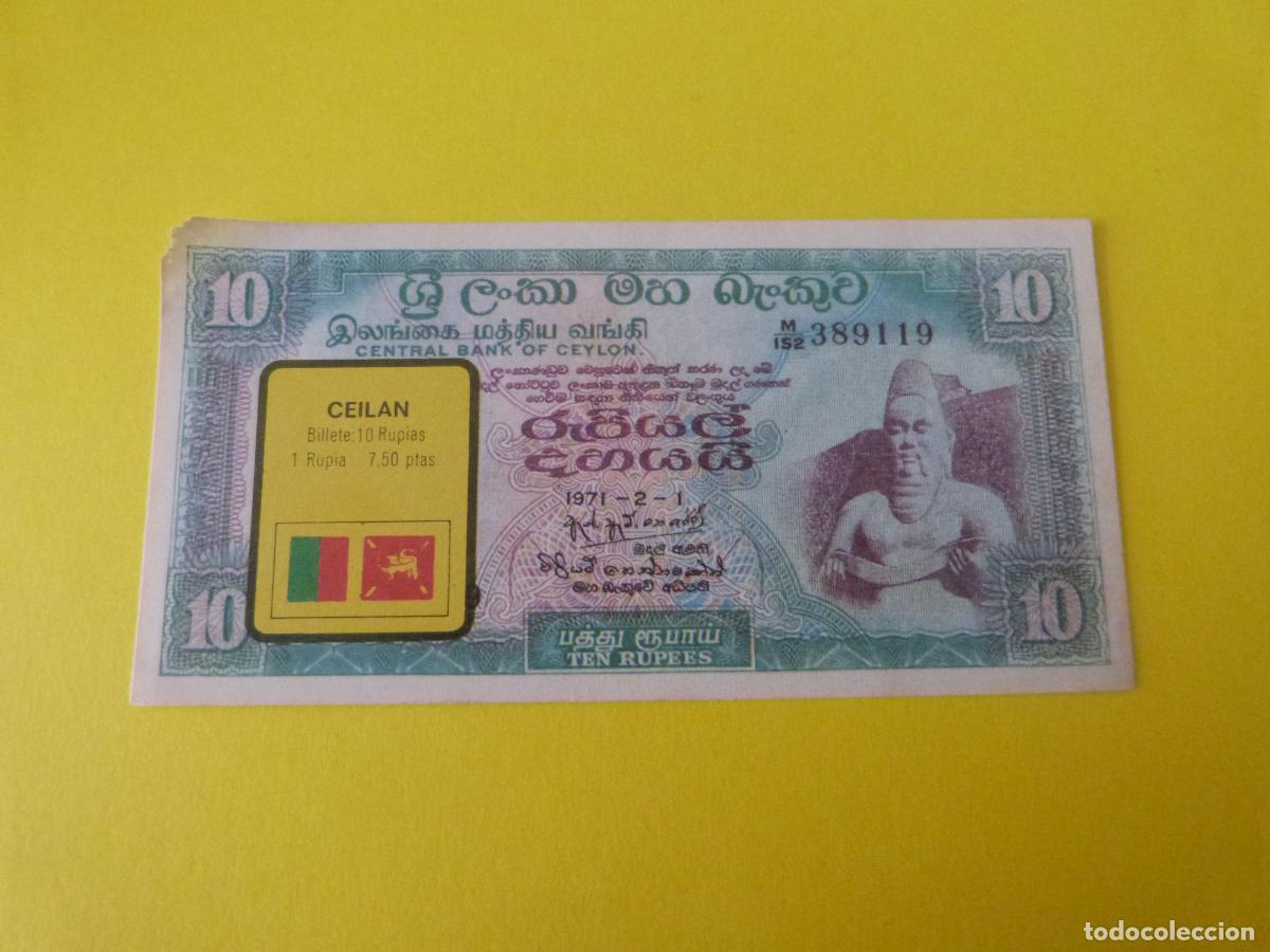 Coleccionismo &Aacute;lbum: CROMO CEILAN DESPEGADO N&ordm; 47 A&Ntilde;O 1974 ALBUM BILLETES DEL MUNDO ESTE
