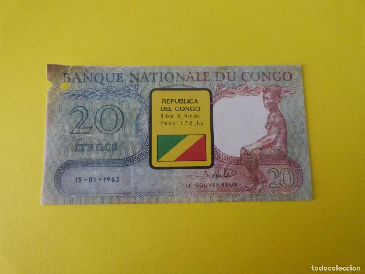 Coleccionismo &Aacute;lbum: CROMO REPUBLICA DEL CONGO DESPEGADO N&ordm; 50 A&Ntilde;O 1974 ALBUM BILLETES DEL MUNDO ESTE